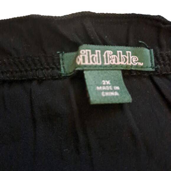 Wild‎ Fable Womens String Straps Flowy Hem A-line Mini Dress Black Sz 2X - Picture 3 of 3